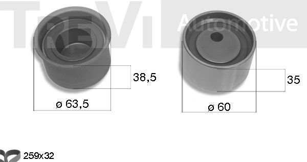 TREVI AUTOMOTIVE Hammashihnasarja KD1376